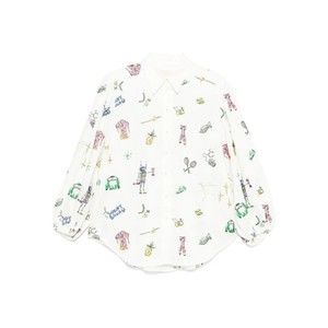 Alemais Playful All-Over Print Long Sleeve Shirt With Buttoned Cuffs - NWT